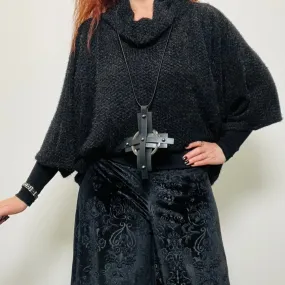 Whisper Top - Black chenille knit
