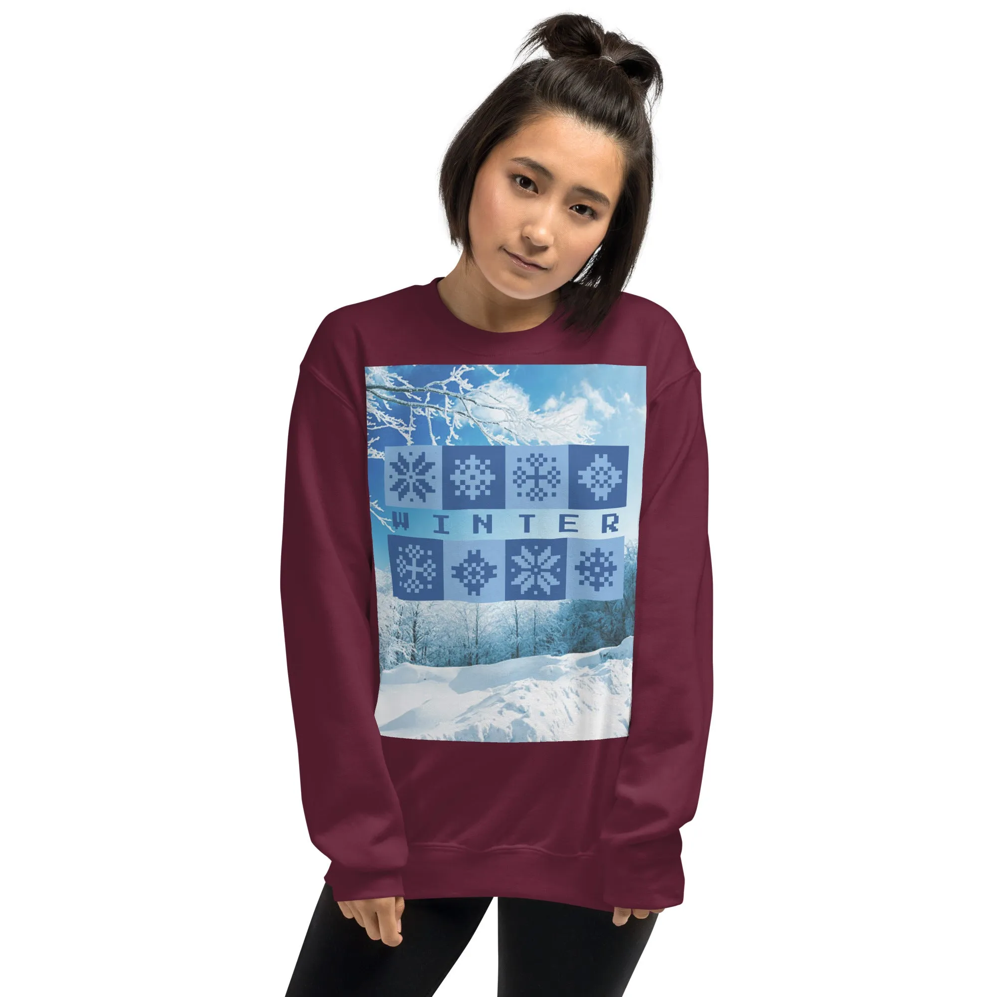Winter Christmas Sweatshirt (Glamourange Christmas Sweatshirt Womens)