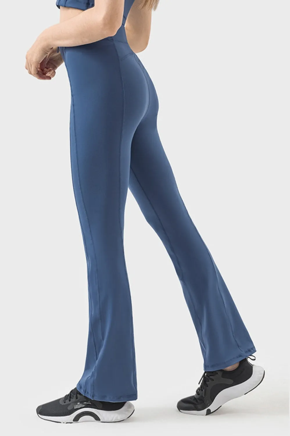 Women Zipper Detail High Waist Active Pants