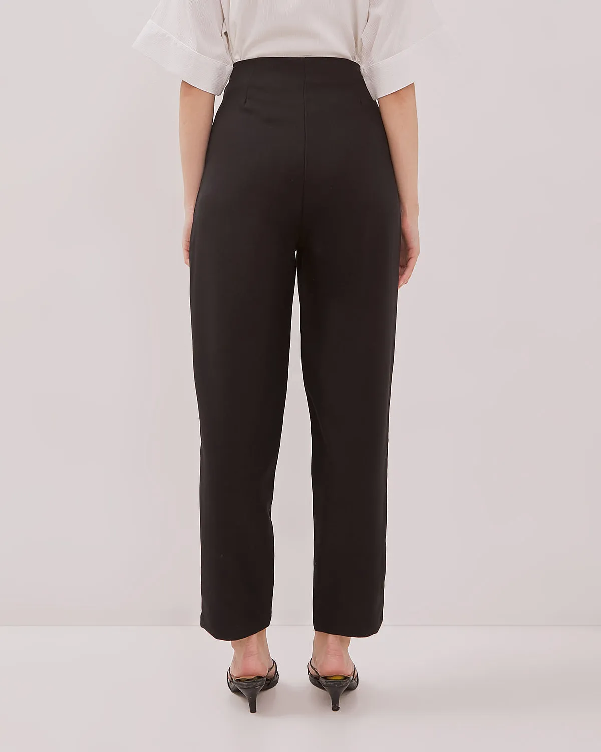 Women's Black High Waist Trousers