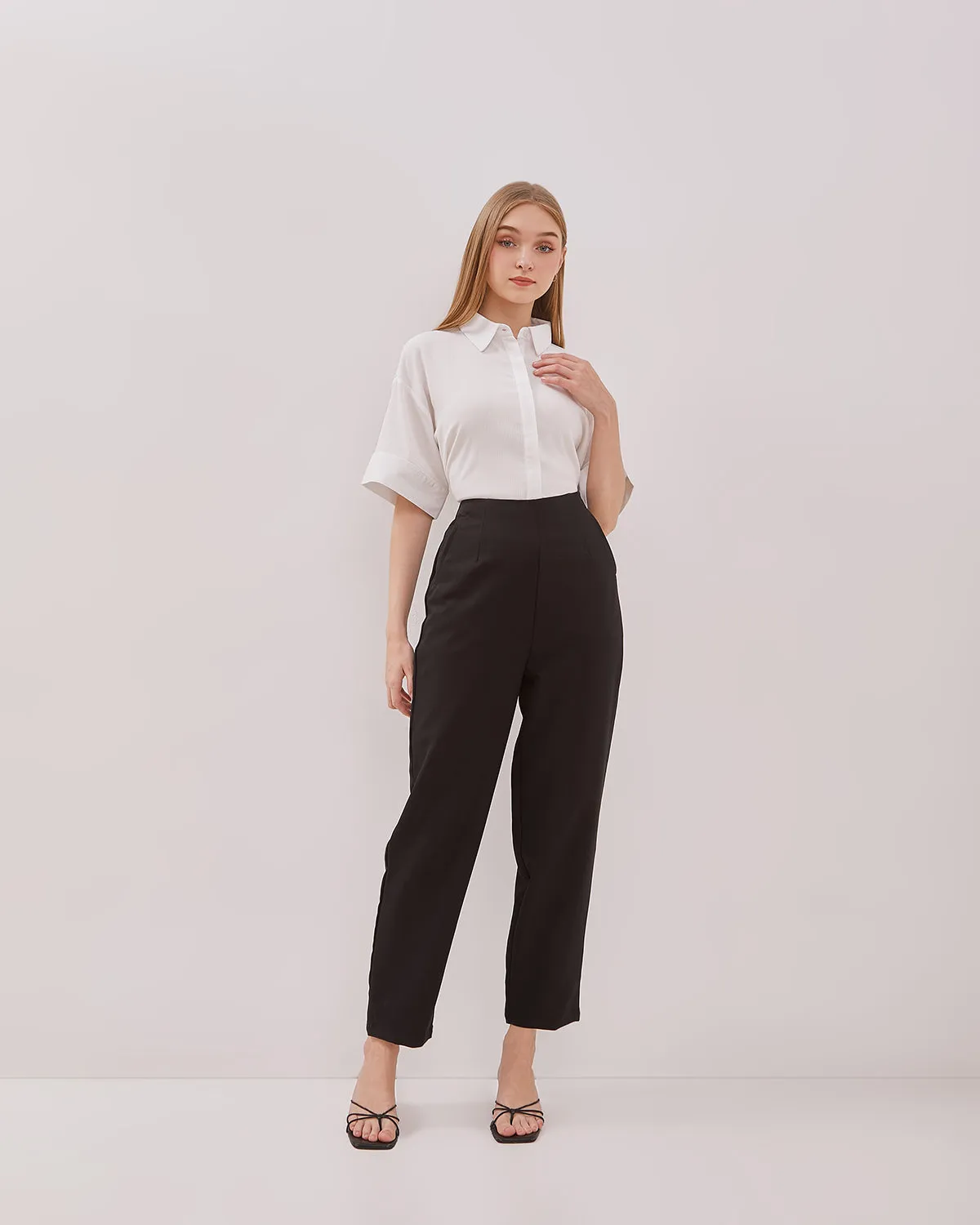 Women's Black High Waist Trousers