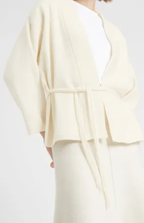 Women's Cashmere Blend Wrap Cardigan In Cream