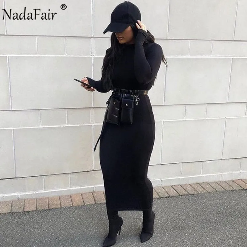 Women’s Maxi Slim Long Sleeve Turtleneck Dress