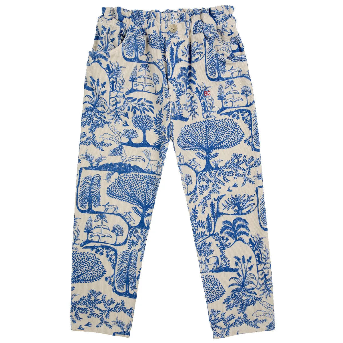 Wonderland All Over Micro Corduroy Paperbag Pants