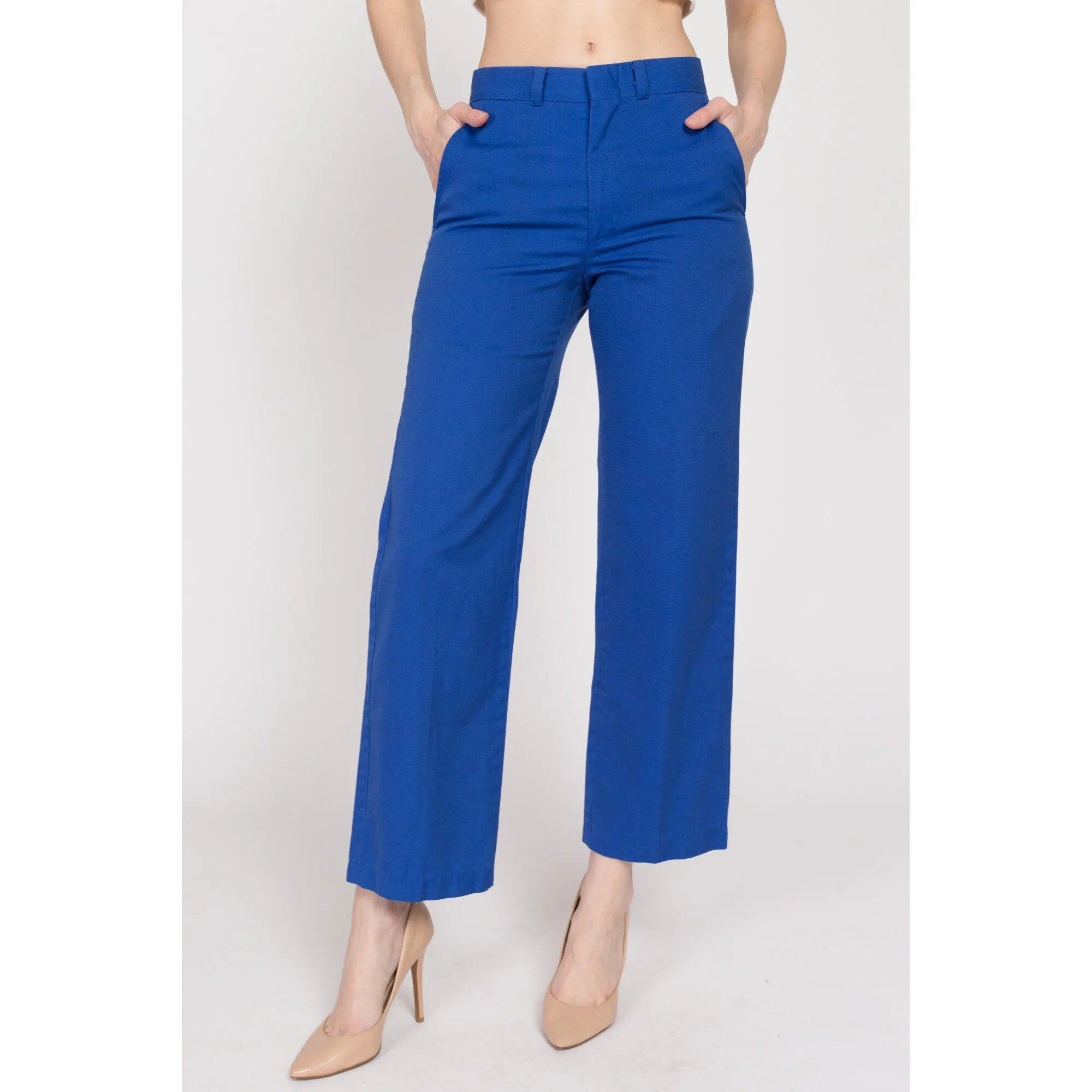 XS 70s Royal Blue Mid Rise Trousers