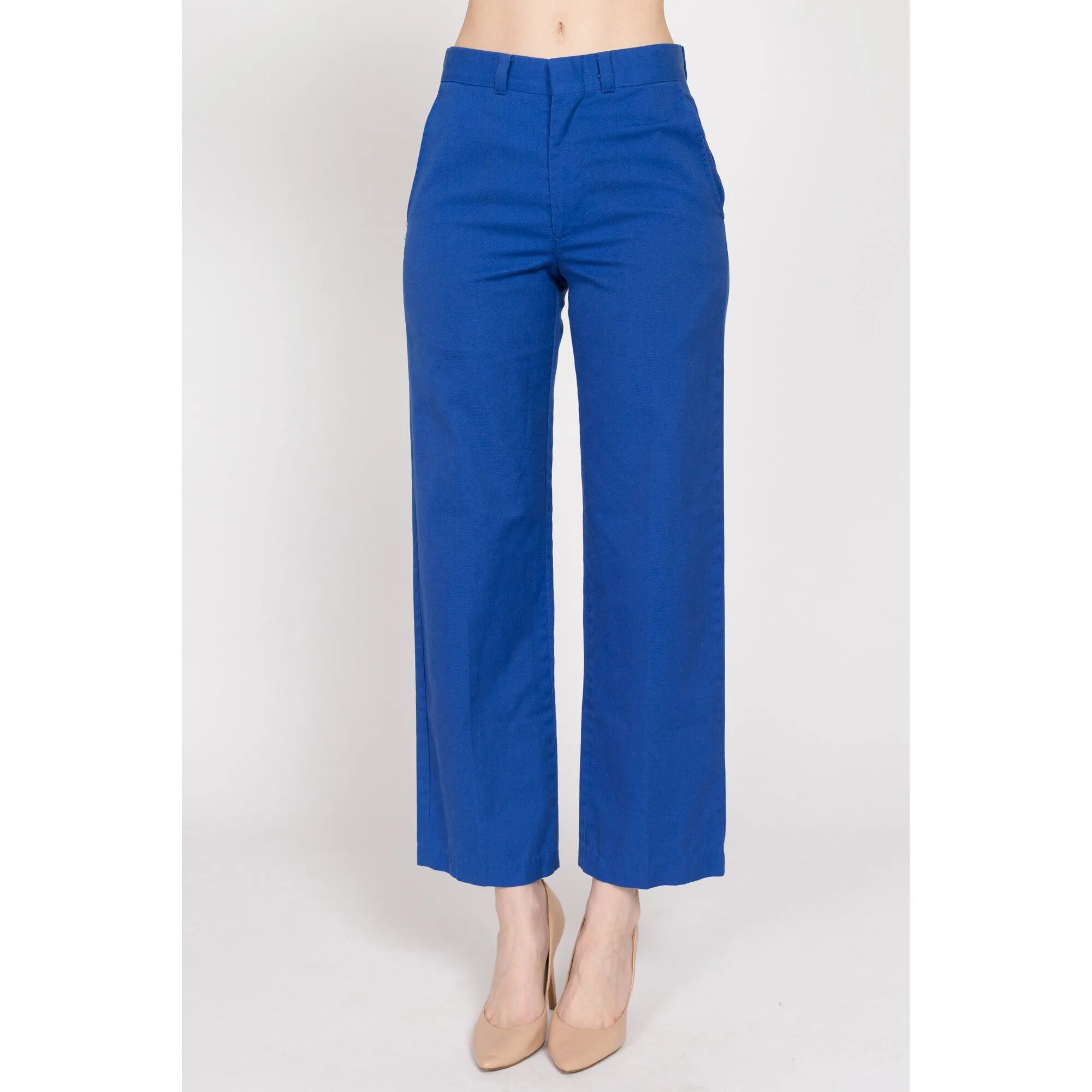 XS 70s Royal Blue Mid Rise Trousers