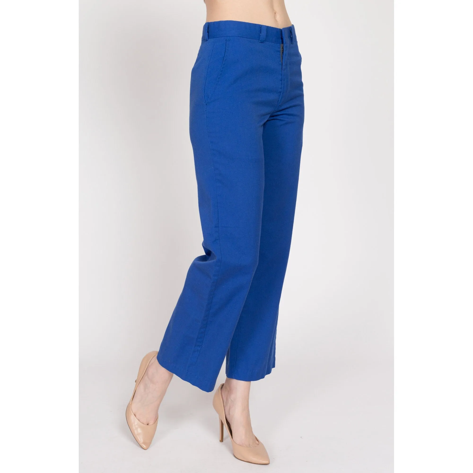 XS 70s Royal Blue Mid Rise Trousers