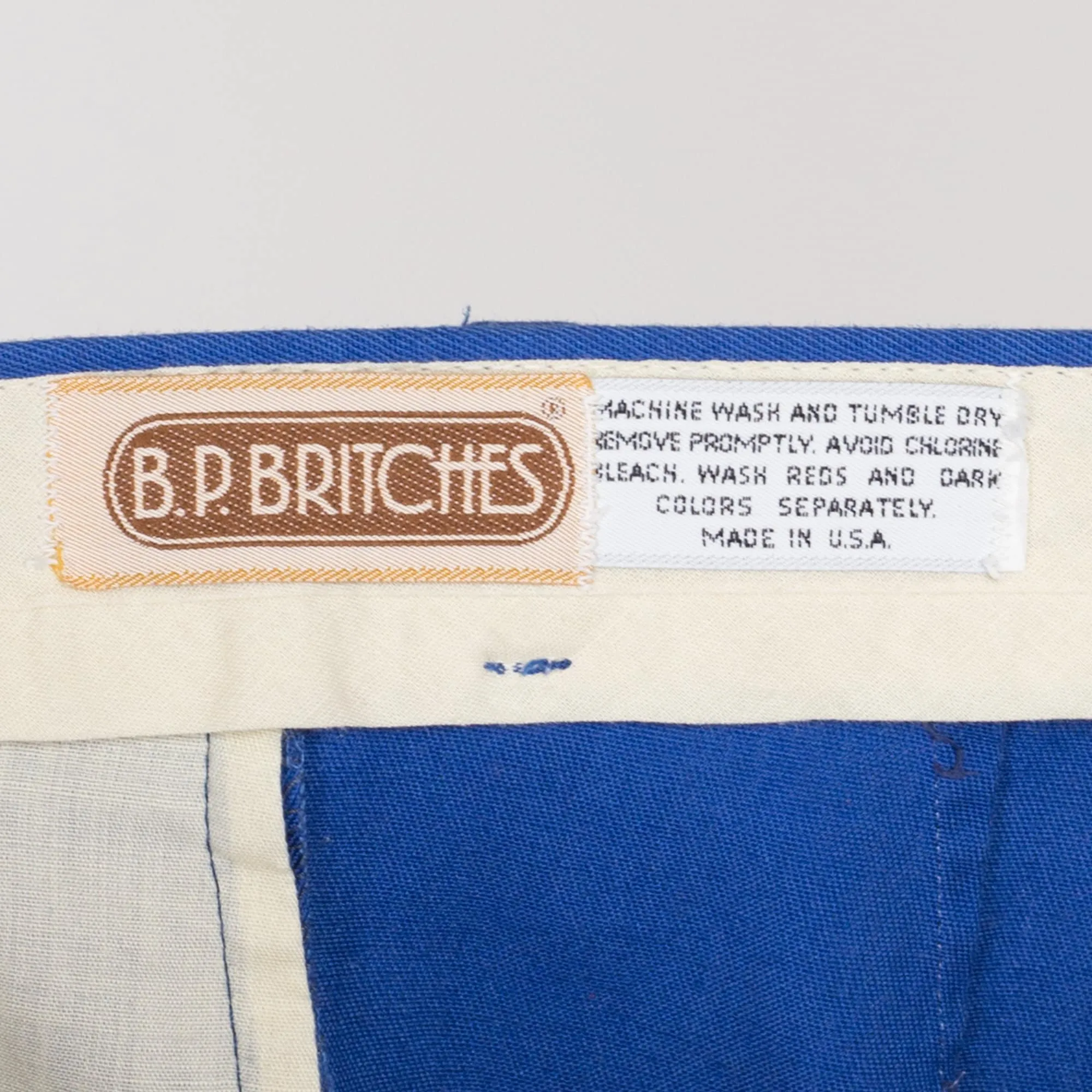 XS 70s Royal Blue Mid Rise Trousers