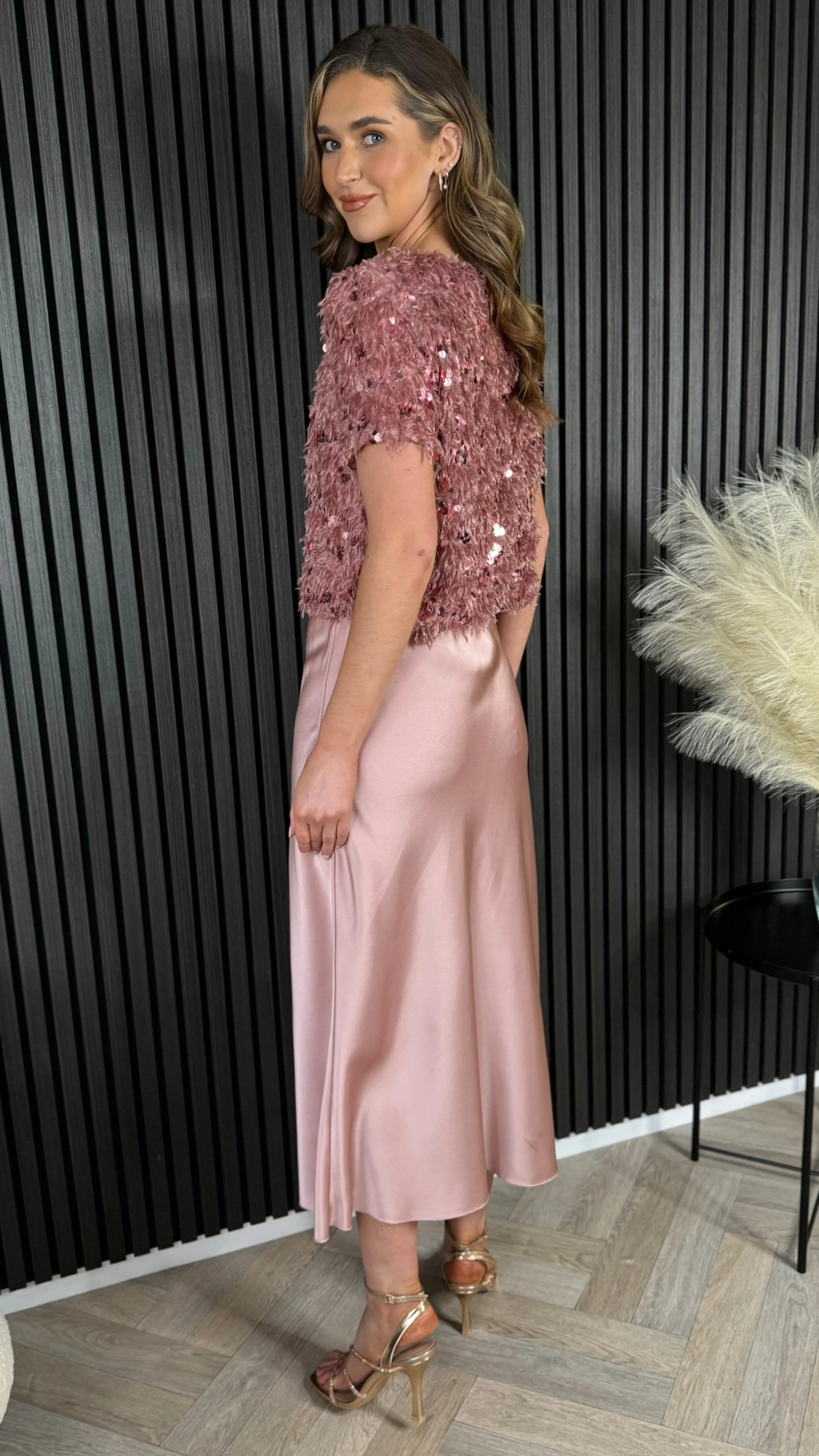 Yaella Pink Midi Skirt